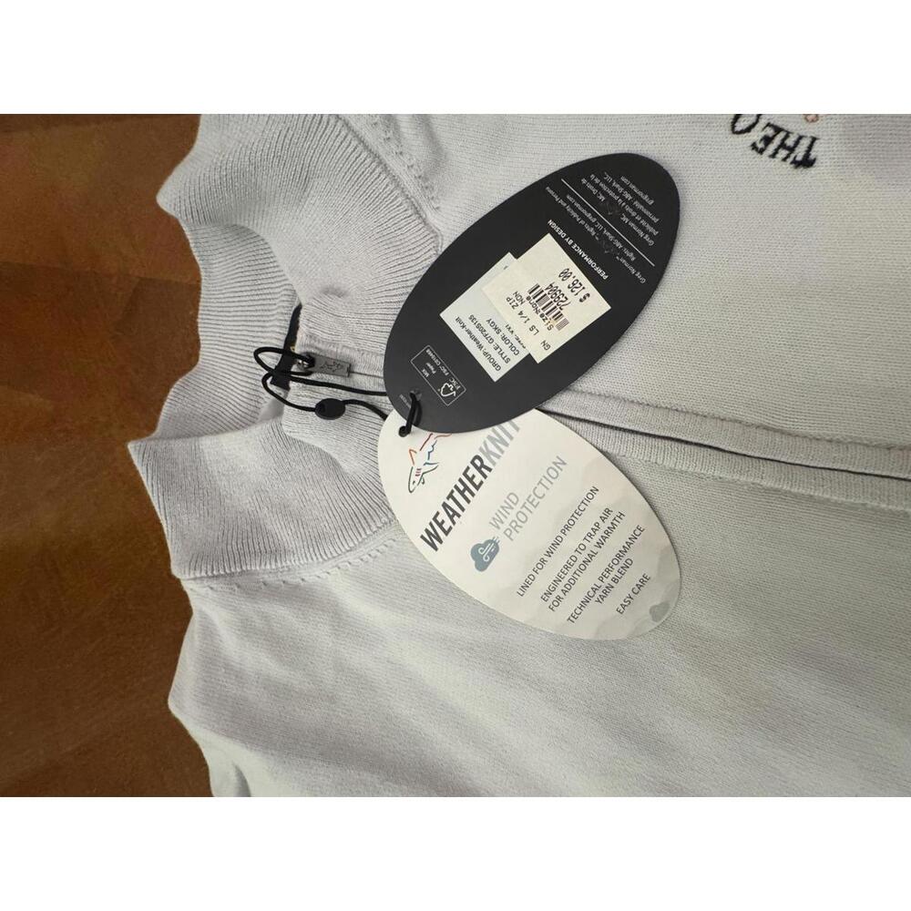 Ocean Course Greg Norman Wind Protection White Zip-Up Sweater - Picture 3 of 8
